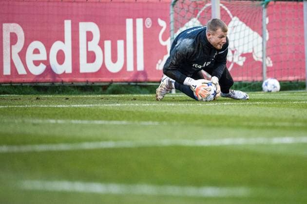SOCCER - UEFA CL, RBS vs Benfica SALZBURG,AUSTRIA,11.DEC.23 - SOCCER - UEFA Champions League, group stage, Red Bull Salzburg vs SL Benfica, preview, training RBS. Image shows Nico Mantl (RBS).  GEPAxpictures xAistexRidikaite