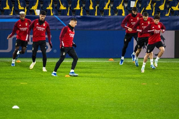 SOCCER - UEFA CL, RBS vs Benfica SALZBURG,AUSTRIA,11.DEC.23 - SOCCER - UEFA Champions League, group stage, Red Bull Salzburg vs SL Benfica, preview, training Benfica. Image shows Use of picture only according to written agreements or to our business terms as shown on our website www.  GEPAxpictures xAistexRidikaite