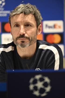 Antwerp s head coach Mark van Bommel pictured during a press conference, PK, Pressekonferenz of Belgian soccer team Royal Antwerp FC, on Tuesday 12 December 2023 in Antwerp. The team is preparing for tomorrow s game against Spanish club FC Barcelona, Barca on day six of the Champions League group stage, in group H. TOM GOYVAERTS TomxGoyvaerts  x82154830x