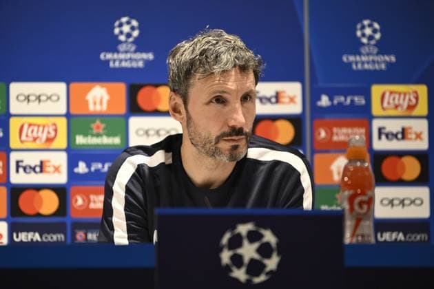Antwerp s head coach Mark van Bommel pictured during a press conference, PK, Pressekonferenz of Belgian soccer team Royal Antwerp FC, on Tuesday 12 December 2023 in Antwerp. The team is preparing for tomorrow s game against Spanish club FC Barcelona, Barca on day six of the Champions League group stage, in group H. TOM GOYVAERTS TomxGoyvaerts  x82155531x