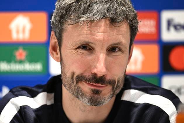 Royal Antwerp FC v FC Barcelona, Barca - UEFA Champions League Media Activities 12 12 2023 DEURNE, BELGIUM - DECEMBER 12 : Van Bommel Mark head coach of Antwerp FC talking to the press during a press conference, PK, Pressekonferenz prior to the UEFA Champions League group H match between Royal Antwerp FC and FC Barcelona on December 12, 2023 in Deurne, Belgium, 12 12 2023 Deurne Belgium  Copyright: xVincentxKalutx
