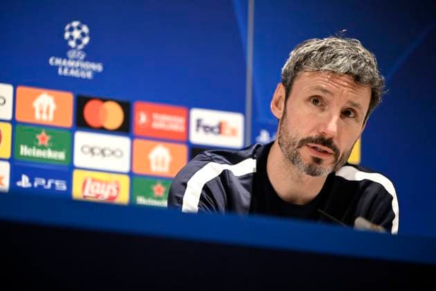 Royal Antwerp FC v FC Barcelona, Barca - UEFA Champions League Media Activities 12 12 2023 DEURNE, BELGIUM - DECEMBER 12 : Van Bommel Mark head coach of Antwerp FC talking to the press during a press conference, PK, Pressekonferenz prior to the UEFA Champions League group H match between Royal Antwerp FC and FC Barcelona on December 12, 2023 in Deurne, Belgium, 12 12 2023 Deurne Belgium  Copyright: xVincentxKalutx