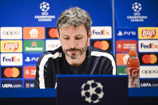 Antwerp s head coach Mark van Bommel pictured during a press conference, PK, Pressekonferenz of Belgian soccer team Royal Antwerp FC, on Tuesday 12 December 2023 in Antwerp. The team is preparing for tomorrow s game against Spanish club FC Barcelona, Barca on day six of the Champions League group stage, in group H. TOM GOYVAERTS TomxGoyvaerts  x82158759x