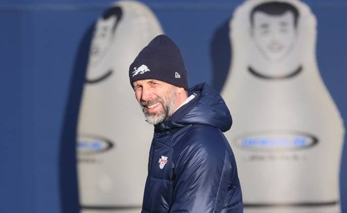 RB Leipzig training Champions League Leipzig, 12 12 2023, RB training center, UEFA Champions League , RB Leipzig final training the day before RBL v Young Boys Bern , In the picture coach Marco Rose RB Leipzig , Picture Point