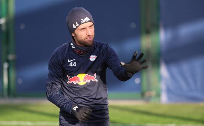 RB Leipzig training Champions League Leipzig, 12 12 2023, RB training center, UEFA Champions League , RB Leipzig final training the day before RBL v Young Boys Bern , In the picture Kevin Kampl 44, RB Leipzig , Picture Point