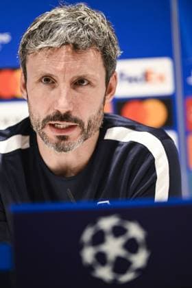 Antwerp s head coach Mark van Bommel pictured during a press conference, PK, Pressekonferenz of Belgian soccer team Royal Antwerp FC, on Tuesday 12 December 2023 in Antwerp. The team is preparing for tomorrow s game against Spanish club FC Barcelona, Barca on day six of the Champions League group stage, in group H. TOM GOYVAERTS TomxGoyvaerts  x82158903x