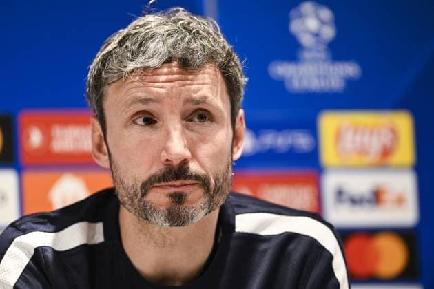 Antwerp s head coach Mark van Bommel pictured during a press conference, PK, Pressekonferenz of Belgian soccer team Royal Antwerp FC, on Tuesday 12 December 2023 in Antwerp. The team is preparing for tomorrow s game against Spanish club FC Barcelona, Barca on day six of the Champions League group stage, in group H. TOM GOYVAERTS TomxGoyvaerts  x82159000x