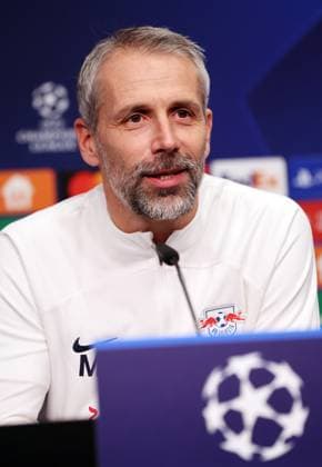 RB Leipzig PK Champions League Leipzig, 12 12 2023, RB Academy, UEFA Champions League , RB Leipzig press conference on the eve of RBL v Young Boys Bern , In the picture coach Marco Rose RB Leipzig , Picture Point