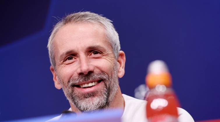 RB Leipzig PK Champions League Leipzig, 12 12 2023, RB Academy, UEFA Champions League , RB Leipzig press conference on the eve of RBL v Young Boys Bern , In the picture coach Marco Rose RB Leipzig , Picture Point
