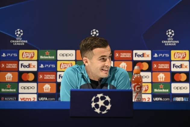 Barcelona s Inaki Pena pictured during a press conference, PK, Pressekonferenz of Spanish club FC Barcelona, Barca on Tuesday 12 December 2023 in Antwerp. The team is preparing for tomorrow s game against Belgian soccer team Royal Antwerp FC, on day six of the Champions League group stage, in group H. TOM GOYVAERTS TomxGoyvaerts  x82173131x