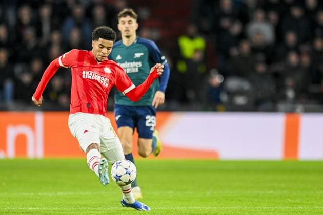 EINDHOVEN, 12-12-2023, Philips Stadion, UEFA Champions League Football, season 2023 2024, Match between PSV and Arsenal. PSV player Malik Tillman PSV - Arsenal  x23496090x Copyright: