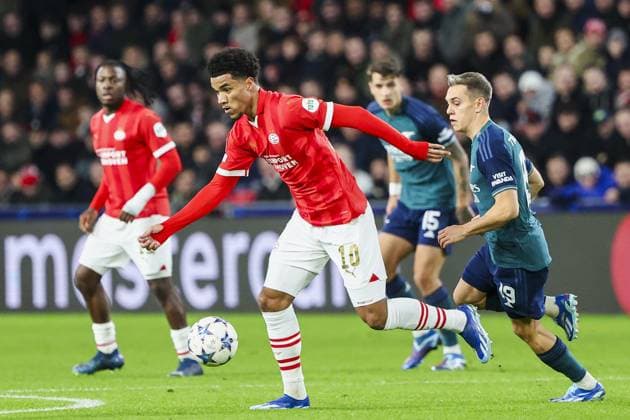EINDHOVEN, 12-12-2023, Philips Stadium, UEFA Champions League season 2023 24, match between PSV and Arsenal, PSV player Malik Tillman PSV - Arsenal  x23496107x Copyright: