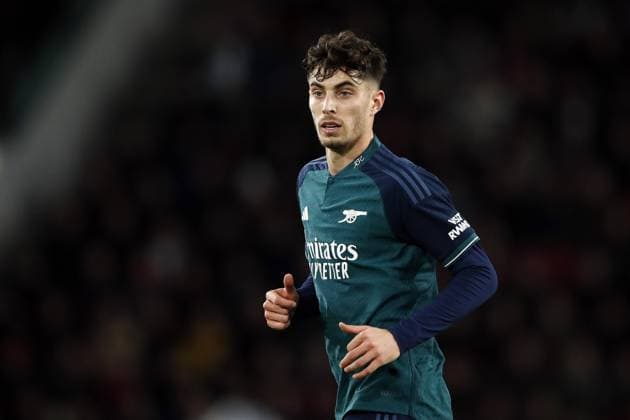 EINDHOVEN - Kai Havertz of Arsenal FC during the UEFA Champions League Group B match between PSV Eindhoven and Arsenal FC at the Phillips Stadium on December 12, 2023 in Eindhoven, Netherlands. ANP Hollandse Hoogte Bart Stoutjesdijk UEFA Champions League 2023 24 2023 2024 xVIxANPxSportx xBartxStoutjesdijkxIVx 486127027 originalFilename: 486127027.jpg