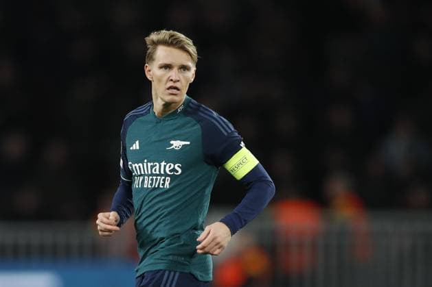 EINDHOVEN - Martin Odegaard of Arsenal FC during the UEFA Champions League Group B match between PSV Eindhoven and Arsenal FC at the Phillips Stadium on December 12, 2023 in Eindhoven, Netherlands. ANP Hollandse Hoogte Bart Stoutjesdijk UEFA Champions League 2023 24 2023 2024 xVIxANPxSportx xBartxStoutjesdijkxIVx 486132228 originalFilename: 486132228.jpg