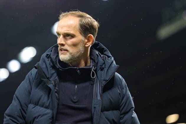 Manchester United, ManU v Bayern Munich Champions League 12 12 2023. Thomas Tuchel Manager of Bayern Munich during the Champions League match between Manchester United and Bayern Munich at Old Trafford, Manchester, England on 12 December 2023. Editorial use only , Copyright: xNigelxKeenex PSI-18580-0007