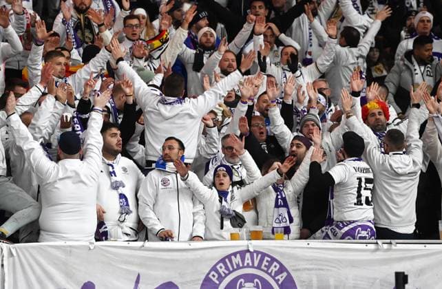 Football, Men, Season 2023 2024, UEFA Champions League Group C, Matchday 6 , 1 FC Union Berlin Real Madrid, Real Madrid fans in the visitors block, 12 12 2023, Copyright: xSebastianxRäppold MatthiasxKochx