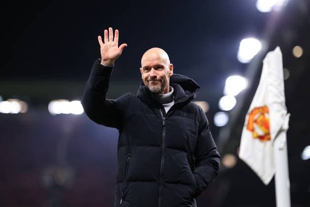Fußball UEFA Champions League Gruppe A Manchester United gegen Bayern München 12. Dezember 2023 UEFA Champions League Gruppe A Manchester United gegen Bayern München Manchester United Manager Erik ten Hag Foto Simon Stacpoole Abseits Manchester UK  Copyright: xSimonxStacpoolexOffside