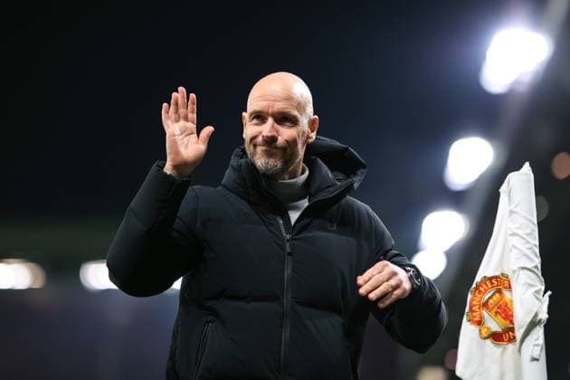 Fußball UEFA Champions League Gruppe A Manchester United gegen Bayern München 12. Dezember 2023 UEFA Champions League Gruppe A Manchester United gegen Bayern München Manchester United Manager Erik ten Hag Foto Simon Stacpoole Abseits Manchester UK  Copyright: xSimonxStacpoolexOffside