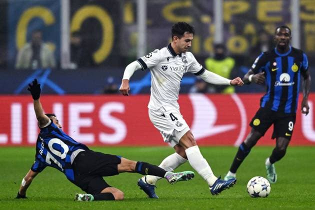 Db Milano 12 12 2023 - Champions League Inter-Real Sociedad foto Daniele Buffa Image nella foto: Alexis Sanchez-Martin Zubimendi 