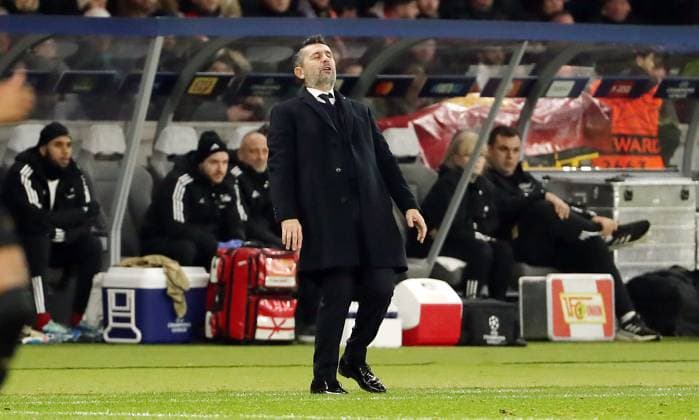 Coach Nenad Bjelica Single image Crop action Sport Football Soccer UEFA Champions League UCL Men 6 Matchday Season 2023 2024 12 12 2023 1 FC Union Berlin FCU vs Real Madrid Olympiastadion DFL regulations prohibit any use of photographs as image sequences and or quasi video