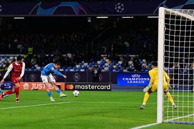 December 12, 2023, NAPOLI: Napoli™s midfielder Piotr Zielinski in action during the UEFA Champions League group C soccer match between SSC Napoli and Sporting de Braga at Diego Armando Maradona stadium in Naples , Italy, 12 dicember 2023 ANSA CIRO FUSCO UEFA Champions League - SSC Napoli vs Sporting de Braga  - ZUMAa110 20231212_zaf_a110_019 Copyright: xCiroxFuscox