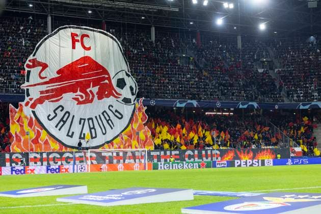 SOCCER - UEFA CL, RBS vs Benfica SALZBURG,AUSTRIA,12.DEC.23 - SOCCER - UEFA Champions League, group stage, Red Bull Salzburg vs SL Benfica. Image shows fans.  GEPAxpictures xGintarexKarpaviciute