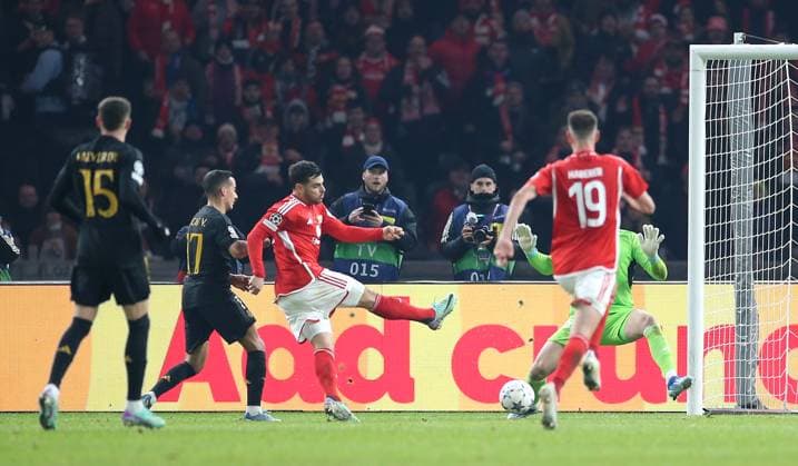 12 12 2023, Football UEFA Champions League 2023 2024, Group stage, Matchday 6, 1 FC Union Berlin Real Madrid, at Olympiastadion Berlin Goal to 1 0 by scorer Kevin Volland mi , Union Berlin DFL and DFB regulations prohibit any use of photographs as image sequences and or quasi video