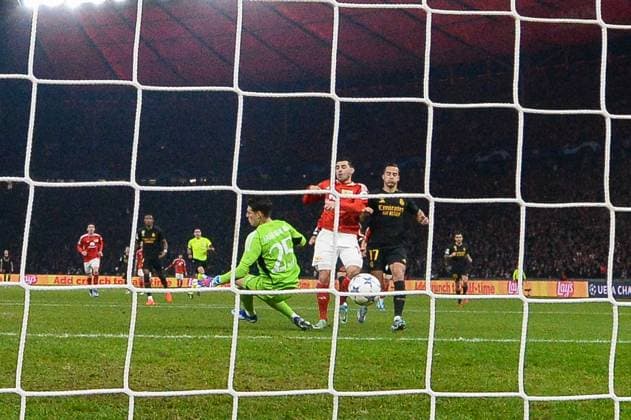 Football, Men, Season 2023 2024, UEFA Champions League Group C, Matchday 6 , 1 FC Union Berlin Real Madrid, v l Kevin Volland 1 FC Union Berlin scores the goal for 1 0 , 12 12 2023, Copyright: xMatthiasxKochx