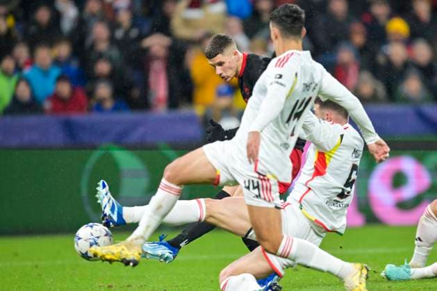 SOCCER - UEFA CL, RBS vs Benfica SALZBURG,AUSTRIA,12.DEC.23 - SOCCER - UEFA Champions League, group stage, Red Bull Salzburg vs SL Benfica. Image shows Petar Ratkov (RBS).  GEPAxpictures xChristianxMoser