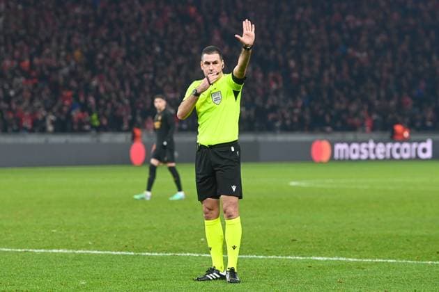 Football, Men, Season 2023 2024, UEFA Champions League Group C, Matchday 6 , 1 FC Union Berlin Real Madrid, v l Referee Rade Obrenovic , 12 12 2023, Copyright: xMatthiasxKochx
