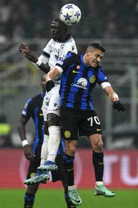 Mg Milano 12 12 2023 - Champions League Inter-Real Sociedad foto Matteo Gribaudi Image nella foto: Robin Le Normand-Alexis Sanchez 
