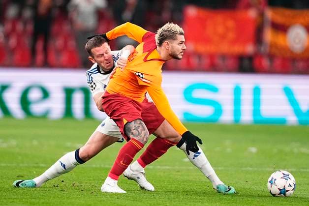 Galatasarays Mauro Icardi during the Champions League match between FC Copenhagen and Galatasaray SK in the sixth round of play in Group A at Parken, Copenhagen, Tuesday, December 12, 2023 Photo Mads Claus Rasmussen Scanpix 2023 , Copenhagen Denmark  Copyright: MadsxClausxRasmussenx COP14438 spdk20231212-210645-L