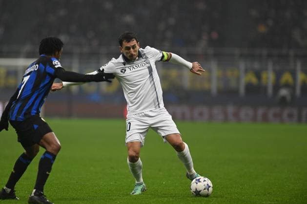 Igor Zubeldia of Real Sociedad during the UEFA Champions League match between Inter FC Internazionale and Real Sociedad, on December 12, 2023, at Giuseppe Meazza San Siro Siro stadium in Milan, Italy. Photo Tiziano Ballabio  Copyright: xTizianoxBallabio IPAxSportx xipax xx IPA_42177214 IPA_Agency_IPA42177214
