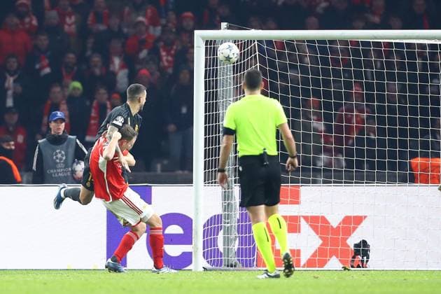 12 12 2023, xtgx, football UEFA Champions League, Union Berlin Real Madrid emspor, v l Joselu Real Madrid scores the goal 1 1 DFL DFB REGULATIONS PROHIBIT ANY USE OF PHOTOGRAPHS as IMAGE SEQUENCES and or QUASI VIDEO Berlin