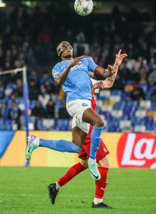 December 12, 2023, Naples, Naples, Italy: Naples 12 12 2023, during the football match valid for the Champions League 2023 24, between the teams of SSC Napoli vs FC Braga at the Diego Armando Maradona Stadium.In the picture: Victor Osimhen of SSC Napoli Naples Italy - ZUMAs236 20231212_aap_s236_023 Copyright: xFabioxSassox