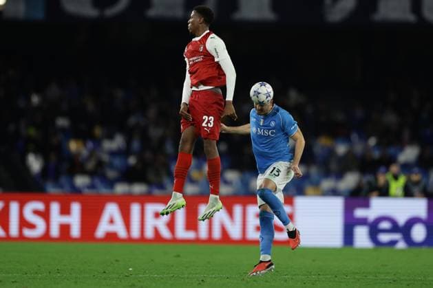 SSC Napoli s Kossovari defender Amir Rrahmani controls the ball during the Uefa champions league match between SSC Napoli vs Braga at the Diego Armando Maradona Stadium in Naples, southern Italy, on December 12, 2023.  Copyright: xAntonioxBalasco IPAxSportx xipa-x xx IPA_42178071 IPA_Agency_IPA42178071