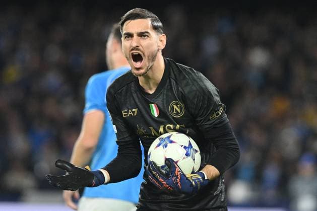 UEFA Champions League football match - SSC Napoli vs SC Braga Alex Meret of SSC Napoli gesticulates during the Uefa Champions League between SSC Napoli vs SC Braga at Diego Armando Maradona Stadium Naples Italy  Copyright: xIPAxSport ABACAx