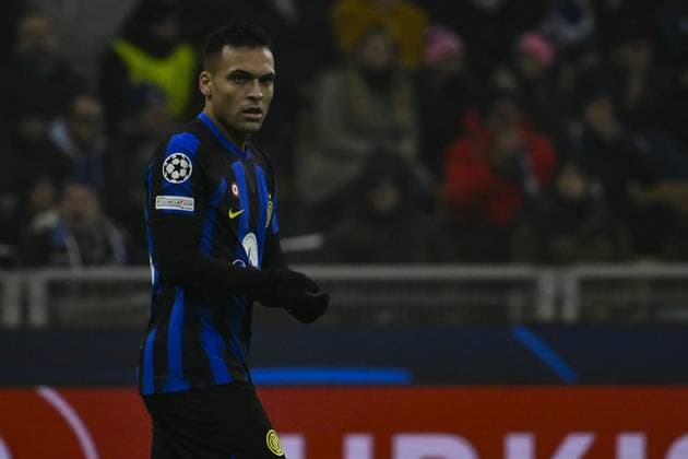 Fußball, CL, Inter Mailand - Real Sociedad San Sebastian Lautaro Martinez of F.C. Inter during the 6th day of the UEFA Champions League Group D between F.C. Internazionale Milano vs Real Sociedad De Futbol on 12 December 2023 at the San Siro Stadium in Milan, Italy.  Copyright: xDomenicoxCippitelli IPAxSportx x xx IPA_42180420 IPA_Agency_IPA42180420