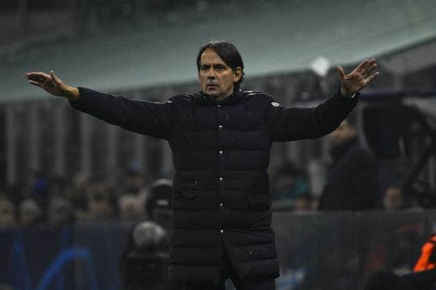 Fußball, CL, Inter Mailand - Real Sociedad San Sebastian UEFA Champions League football match - Inter - FC Internazionale vs Real Sociedad De Futbol Simone Inzaghi of F.C. Inter during the 6th day of the UEFA Champions League Group D between F.C. Internazionale Milano vs Real Sociedad De Futbol on 12 December 2023 at the San Siro Stadium in Milan, Italy. Milan Italy  Copyright: xIPAxSport ABACAx