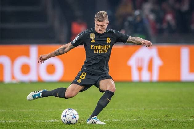 UEFA Champions League 1 FC Union Berlin vs Real Madrid Berlin, 12 12 2023 Toni Kroos Real Madrid, 8 UEFA Champions League 1 FC Union Berlin vs Real Madrid, Olympiastadion, Berlin, 12 12 2023 Copyright: xBEAUTIFULxSPORTS LucianoxLimax