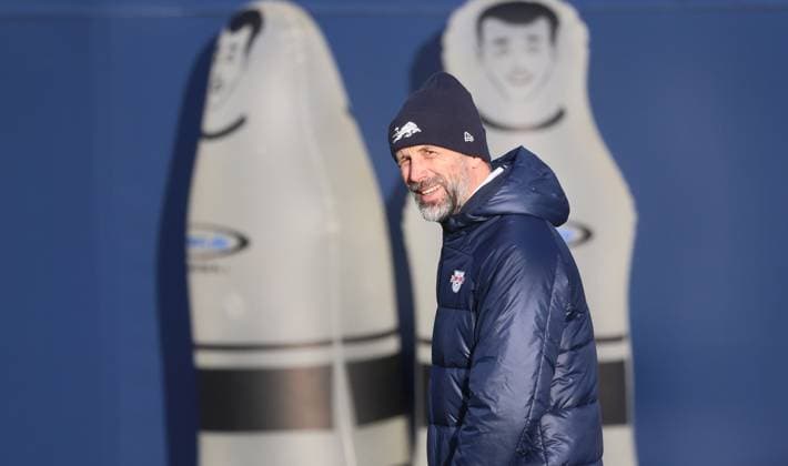 RB Leipzig training Champions League Leipzig, 12 12 2023, RB training center, UEFA Champions League , RB Leipzig final training the day before RBL v Young Boys Bern , In the picture coach Marco Rose RB Leipzig , Picture Point