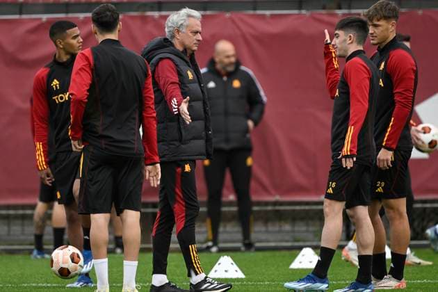 Football, EL, AS Roma training