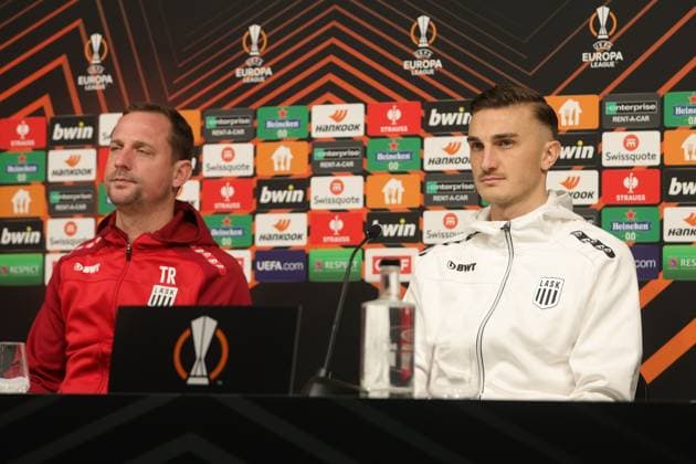 Football, EL, Linzer ASK, Press conference