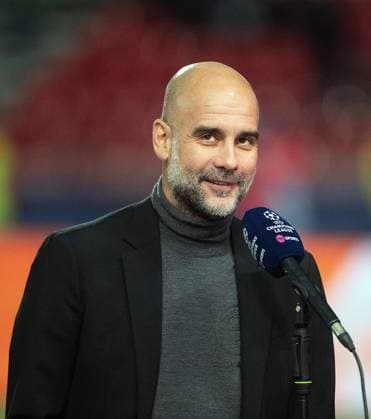 Manchester City manager Pep Guardiola speaks to press prior to kick off Crvena zvezda v Manchester City, UEFA Champions League, Group G, Football, Rajko Mitic Stadium, Belgrade, Serbia - 13 Dec 2023 EDITORIAL USE ONLY No use with unauthorised audio, video, data, fixture lists, club league logos or live services. Online in-match use limited to 120 images, no video emulation. No use in betting, games or single club league player publications. Copyright: xNikolaxKrstic Shutterstockx 14254230c