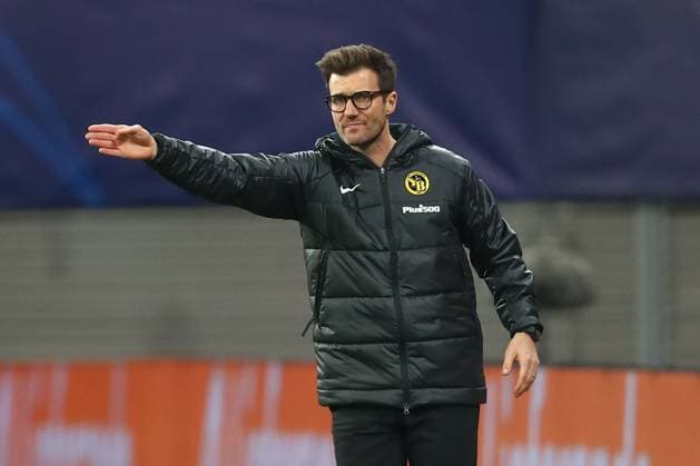 13 12 2023, xtgx, Football UEFA Champions League, RB Leipzig Young Boys Bern emspor, v l Raphael Wicky Bern, coach gives instructions, gesticulates with arms, gesticulate, gives instructions DFL DFB REGULATIONS PROHIBIT ANY USE OF PHOTOGRAPHS as IMAGE SEQUENCES and or QUASI VIDEO Leipzig