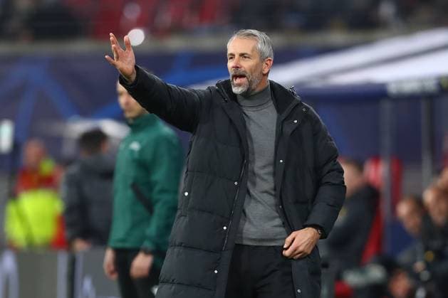 13 12 2023, xtgx, Football UEFA Champions League, RB Leipzig Young Boys Bern emspor, v l Marco Rose Leipzig, coach gives instructions, gesticulates with arms, gesticulate, gives instructions DFL DFB REGULATIONS PROHIBIT ANY USE OF PHOTOGRAPHS as IMAGE SEQUENCES and or QUASI VIDEO Leipzig