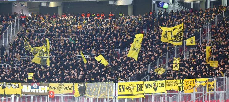 RB Leipzig Young Boys Bern Champions League Leipzig, 13 12 2023, Red Bull Arena, Champions League, Group G, Matchday 6 , RB LEIPZIG vs YOUNG BOYS BERN , In the picture fans of YB Bern , Picture Point
