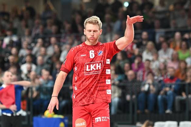 Volleyball I Men I 2023 2024 I Champions League Volley I 4th Round Leg 3 CLVM 71 I SVG Lüneburg JASTRZEBSKI Wegiel I 13 12 2023 Gage Thomas Worsley 6, SVG Lüneburg Nix da das ist unser Punkt Lüneburg LKH Arena Niedersachsen Germany Copyright: xLobeca AndreasxHannigx