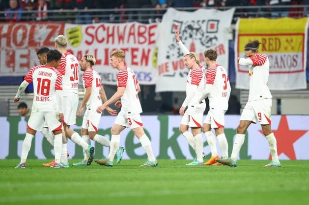 13 12 2023, xtgx, Football UEFA Champions League, RB Leipzig Young Boys Bern emspor, v l Emil Forsberg Leipzig, 10 Jubel, Torjubel, jubelt ueber das Tor, celebrate the goal, celebration DFL DFB REGULATIONS PROHIBIT ANY USE OF PHOTOGRAPHS as IMAGE SEQUENCES and or QUASI VIDEO Leipzig