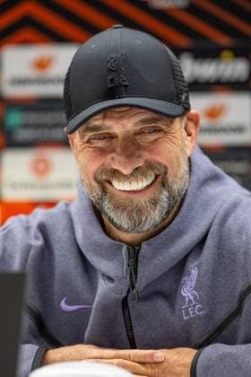 Football - UEFA Europa League - Group E - Royale Union Saint-Gilloise v Liverpool FC - MD-1 BRUSSELS, BELGIUM - Wednesday, December 13, 2023: Liverpool s manager Jürgen Klopp during a press conference, PK, Pressekonferenz at the Constant Vanden Stock Stadium ahead of the UEFA Europa League Group E matchday 6 game between Royale Union Saint-Gilloise and Liverpool FC. (Photo by David Rawcliffe Propaganda) BRUSSELS Constant Vanden Stock Stadium BRUSSELS-CAPITOL-REGION BELGIUM  Copyright: xDavidxRawcliffex P2023-12-13-Union_SG_Liverpool_MD-1-30